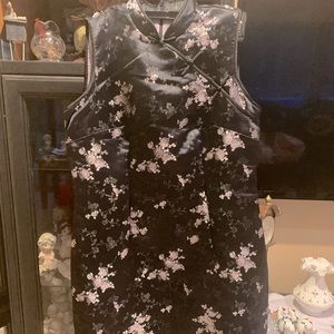 Robbie Bee Purple Black kimono dress sleeveless